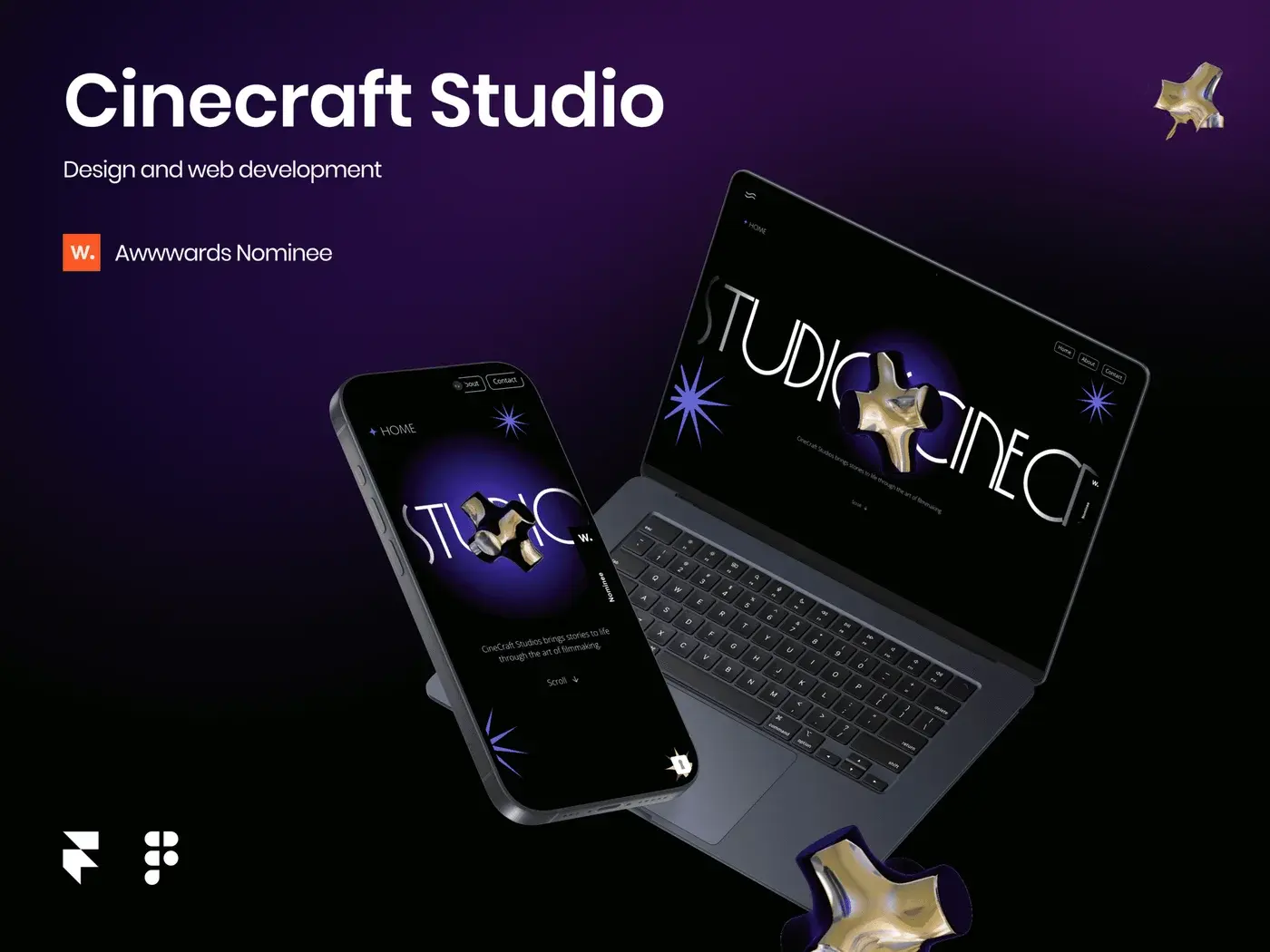 Cinecraft Studio – A 3D, cinematic site for a film studio