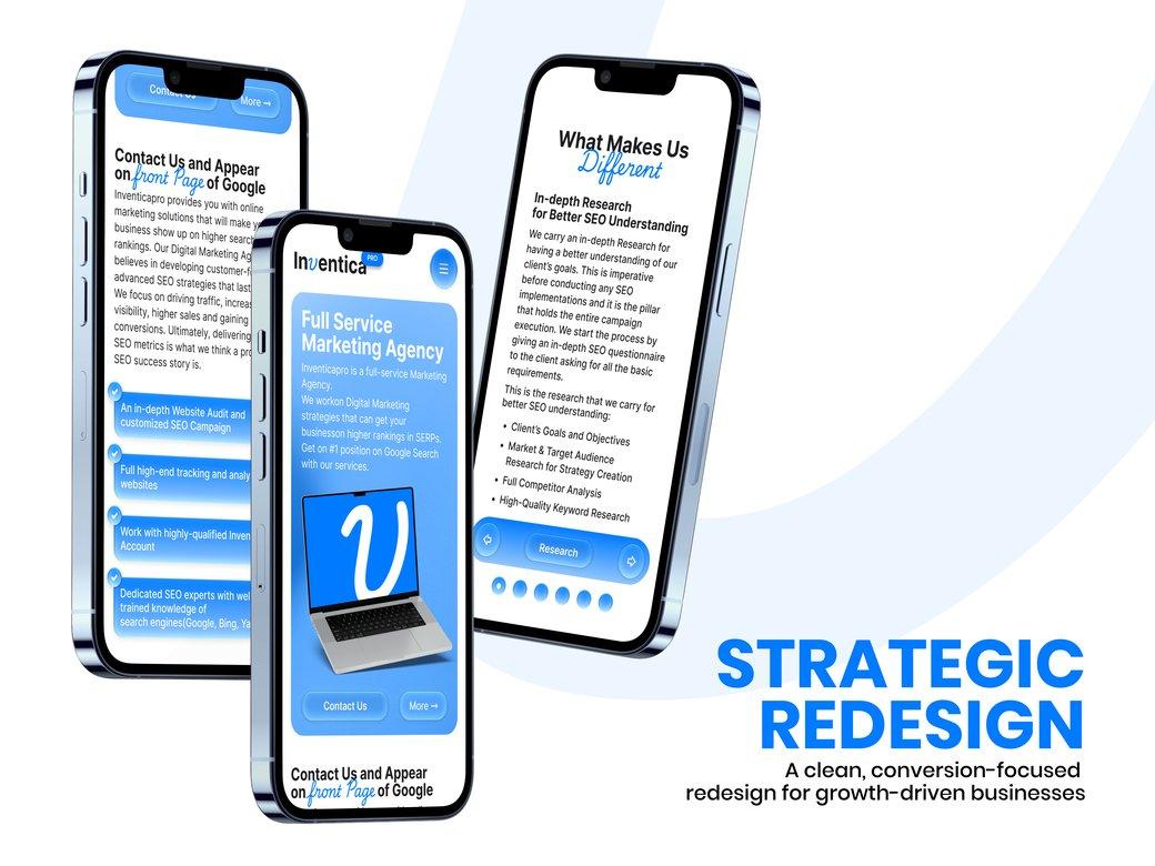 Inventica – A conversion-focused agency redesign